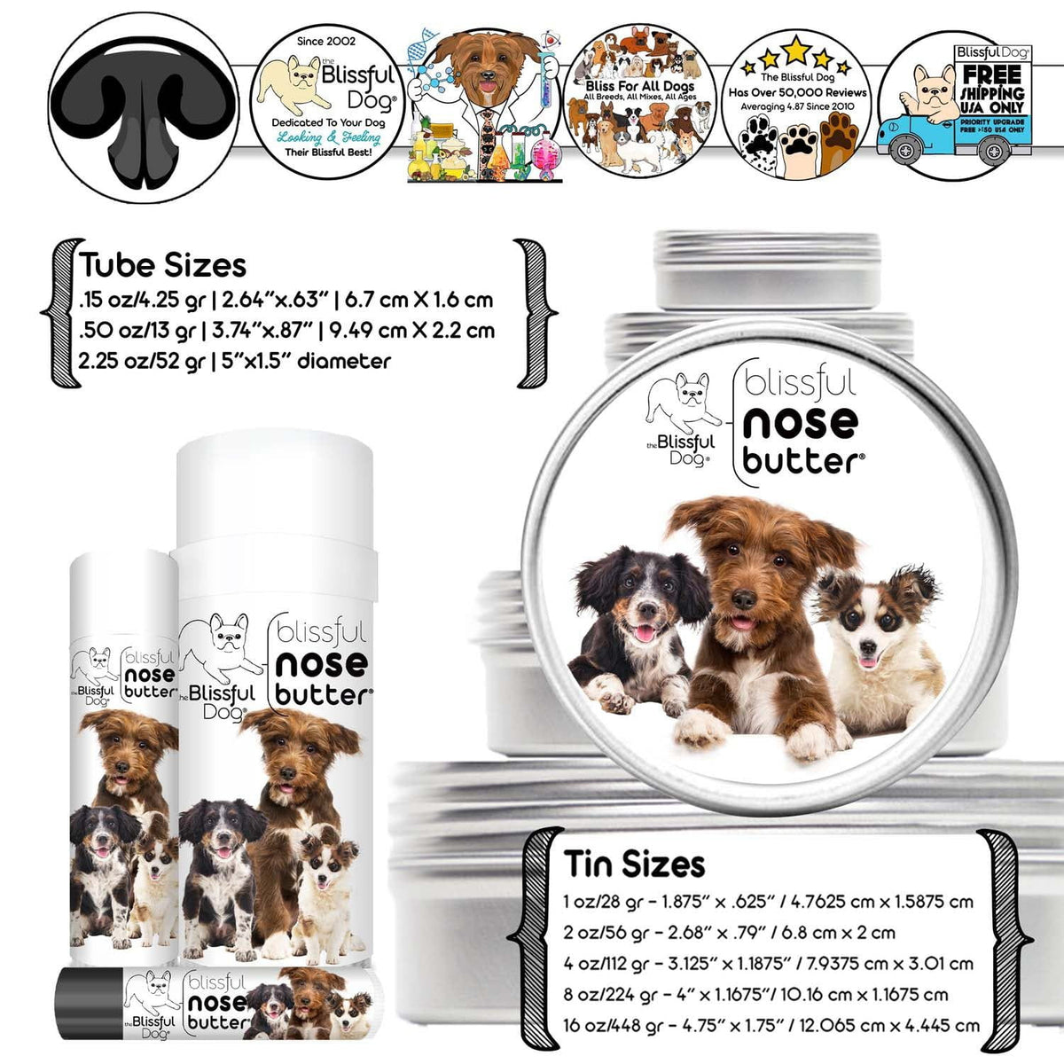 3 Cute Puppies Nose Butter